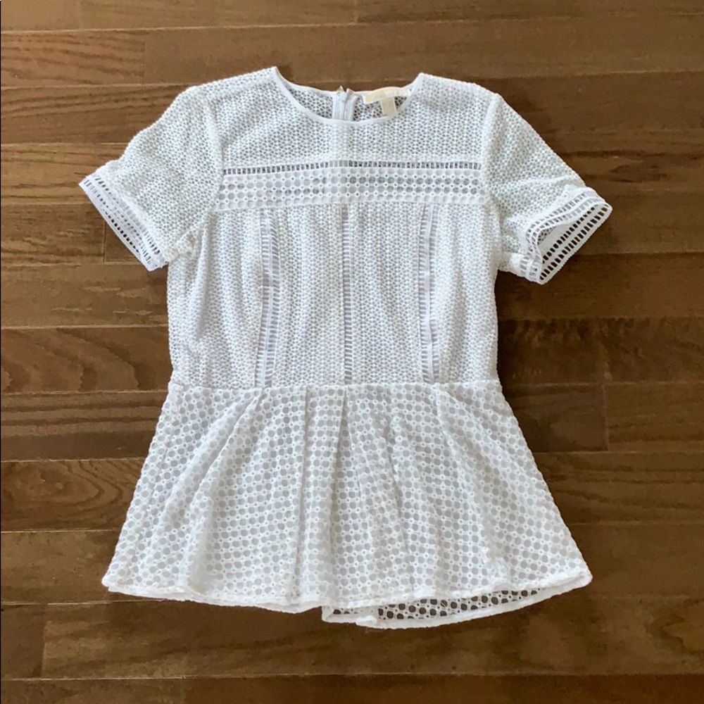 Michael Kors white peplum top